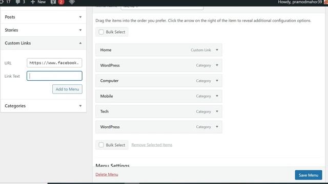 How to Set Facebook page To WordPress Site Menu | Add Facebook Page In WordPress Site Menubar? смотреть онлайн