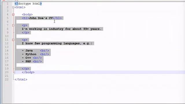 Basics of HTML, creating our first Web-page from scratch смотреть онлайн
