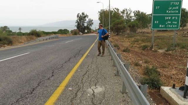 Candy hitch hiking in Israel stranded outside of Capernum #shorts смотреть онлайн