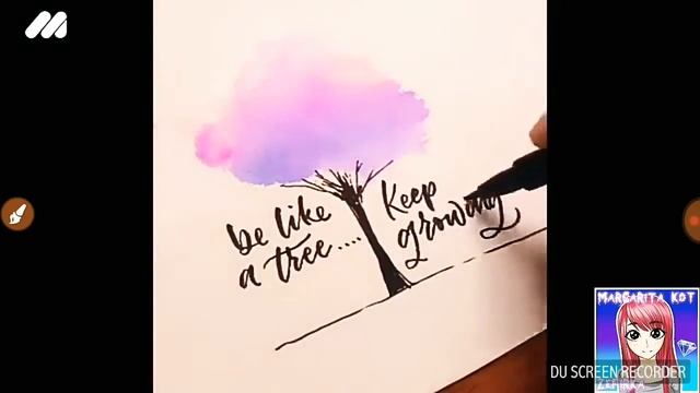 |Каллиграфия| |Водная композиция| |Рисование| смотреть онлайн