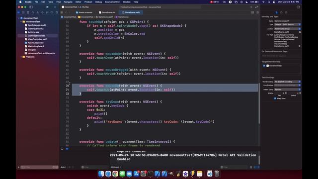 2. macOS Game Development: Move player on click (variable & constant movement speeds) смотреть онлайн