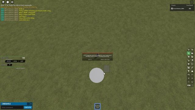 How To Make A Ring With Roblox Btools!