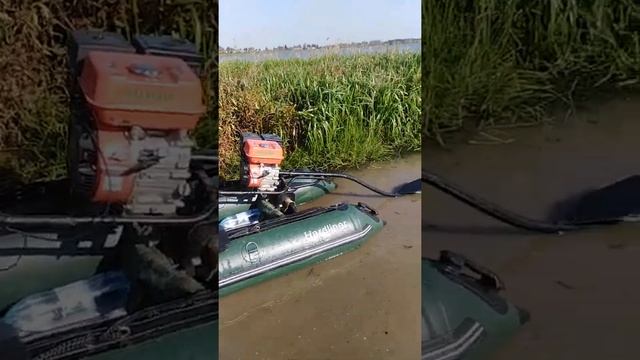 Болотоход с гибким валом. Тест на лодках. смотреть онлайн