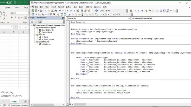 Convert Existing VBA Code into a Class смотреть онлайн