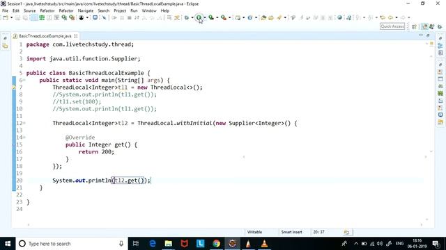 ThreadLocal In Java ObjectCreation смотреть онлайн