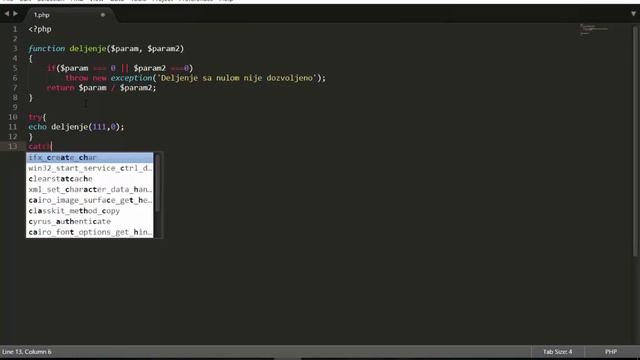 PHP na srpskom 62 - Exception смотреть онлайн