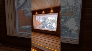Сауна из КАнадского Кедра с печью Tulikivi Tuisku XL и панорамным окном
