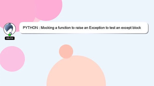PYTHON : Mocking a function to raise an Exception to test an except block смотреть онлайн