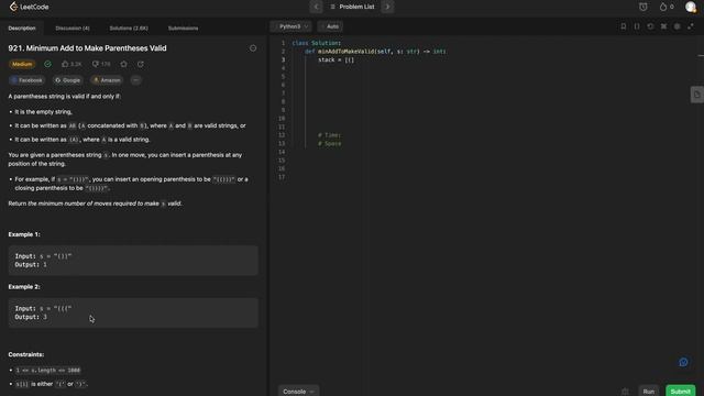 LeetCode 921 - Minimum Add to Make Parentheses Valid: A Microsoft Journey смотреть онлайн