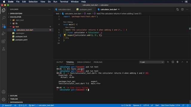 Lesson 3: Running Your Test from the Terminal смотреть онлайн
