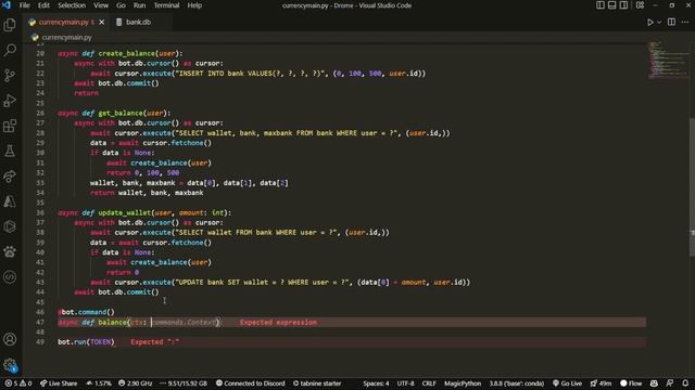 [NEW] Currency/Economy Bot | Balance Command | Part Two | Python смотреть онлайн