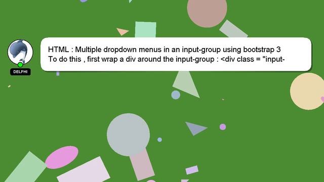 HTML : Multiple dropdown menus in an input-group using bootstrap 3 смотреть онлайн