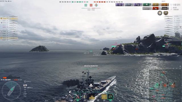 French Battleship JEAN BART wows - World Of Warships #wows #worldofwarships #gaming смотреть онлайн