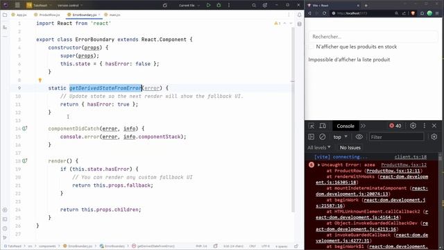 Apprendre React : Capturer les erreurs avec ErrorBoundary смотреть онлайн