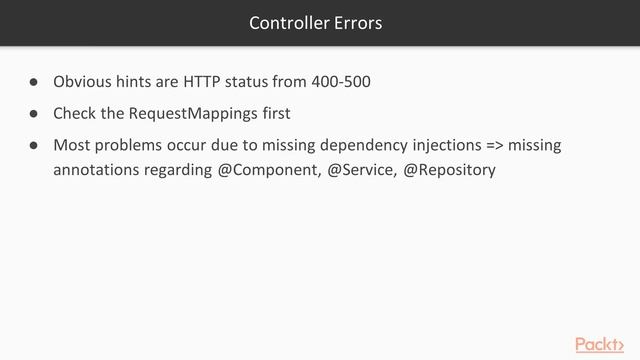 Troubleshooting Spring Boot 2.0: Troubleshooting a Spring MVC Application | packtpub.com смотреть онлайн