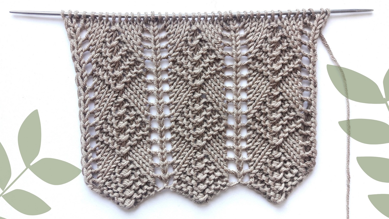 Аккуратный узор с рельефными ромбами / Ажурный узор спицами смотреть онлайн