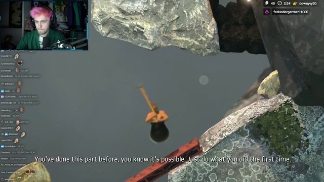 Chance RAGES - Getting Over It with Bennett Foddy смотреть онлайн