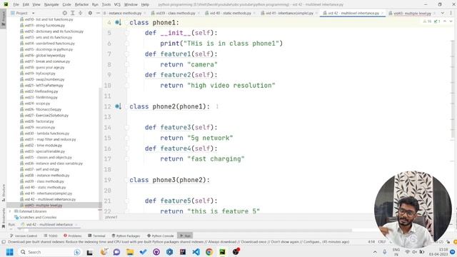 Multiple inheritance | 43 | Basic python programming смотреть онлайн