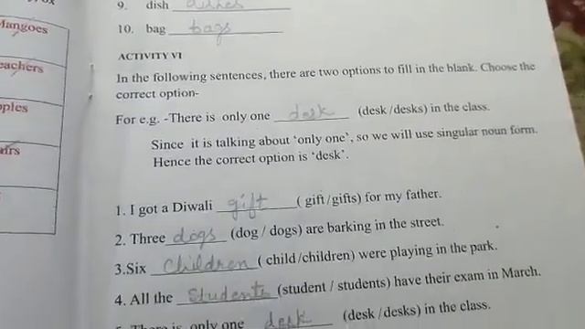 (NOUNS, NUMBERS, GENDER) Page No; 1-10 (Class 7th) English Grammar Workbook смотреть онлайн