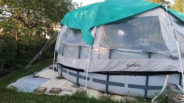 Шатёр Бествей 58612 над бассейном служит не более сезона. смотреть онлайн