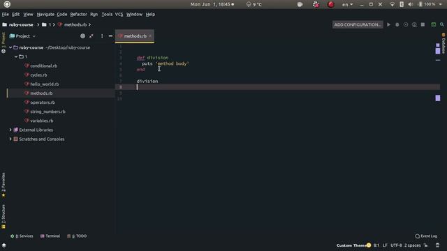 8 Ruby - методы, часть 1 смотреть онлайн