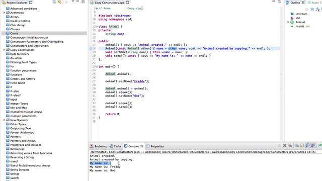 C++Tutorial for Beginners 45 - Copy Constructors; Creating Copies of Objects смотреть онлайн