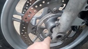 BMW K1200 снятие переднего колеса