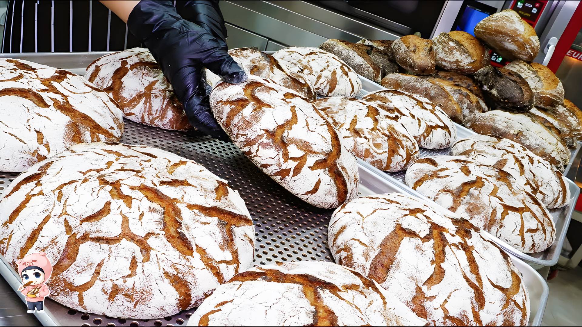 Корейская пекарня - ПРОЦЕСС ПРОИЗВОДСТВА | Как приготовить ржаной хлеб и багеты - Пекарня в Корее смотреть онлайн