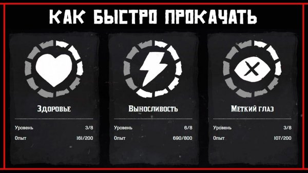 Red Dead Online: КАК БЫСТРО ПРОКАЧАТЬ ЗДОРОВЬЕ/ВЫНОСЛИВОСТЬ/МЕТКИЙ ГЛАЗ