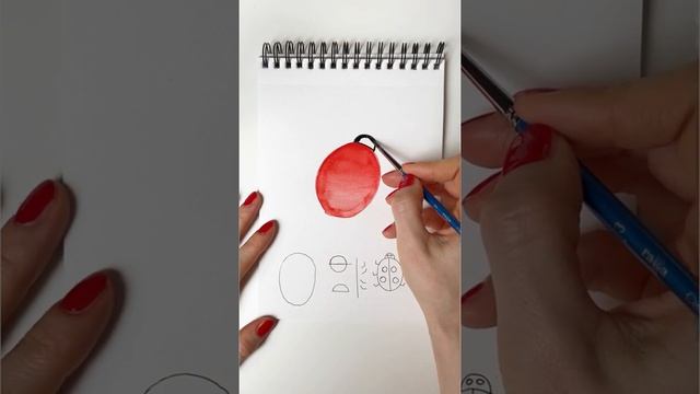 Как нарисовать божью коровку. Рисование для детей. смотреть онлайн