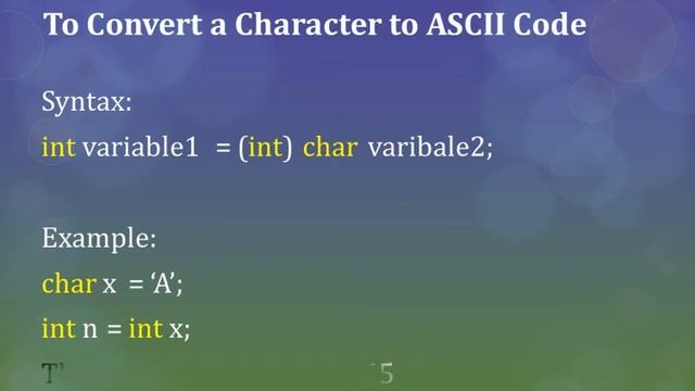#TBC029 Conversion from Character to ASCII Code and Vice Versa in JAVA (Class 9 & 10 ICSE Board ) смотреть онлайн
