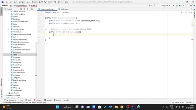 JAVA Tutorial - How to make the singly linked list смотреть онлайн