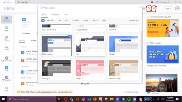 How to change the theme color of WPS office смотреть онлайн