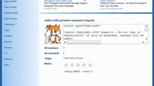 tweak.it myspace layout installation смотреть онлайн