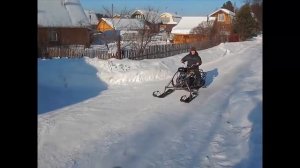 Самодельный снегоход с двигателем ПД-8