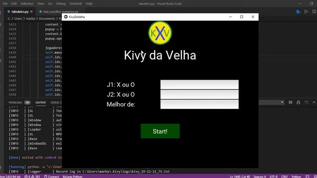Jogo da Velha com Python e Kivy - Timer, melhor de 3 e fim.(Extras: imagem e gif de carregamento) смотреть онлайн