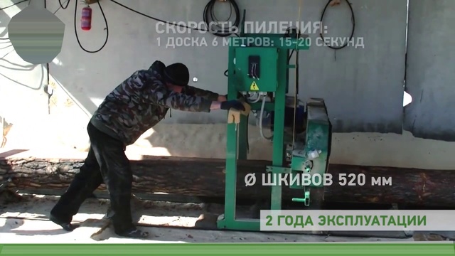Ленточная пилорама Тайга Т-2. смотреть онлайн
