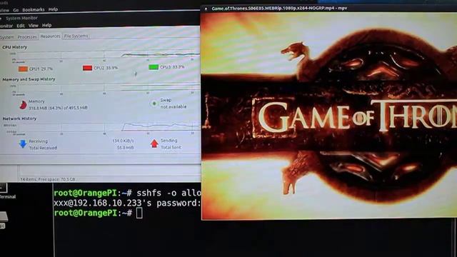 Orange Pi one SMplayer 1080p video смотреть онлайн
