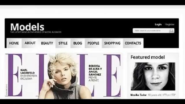 Preview White _ Black Model Agency Joomla Template by Merc смотреть онлайн