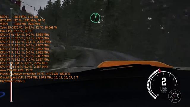 Dirt Rally Xeon E5-2670 V2 10 Core@2866Mhz Turbo 3286Mhz GTX 970 g1 gaming смотреть онлайн