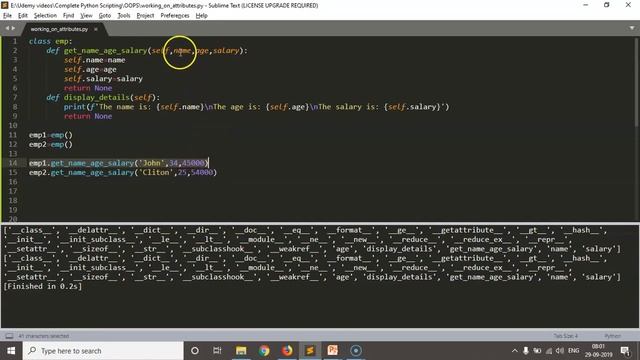 Class and object attributes of Python oops смотреть онлайн