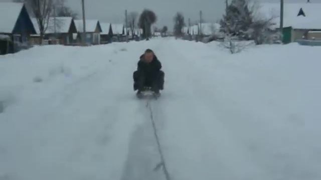 покатушки на санках)))) смотреть онлайн