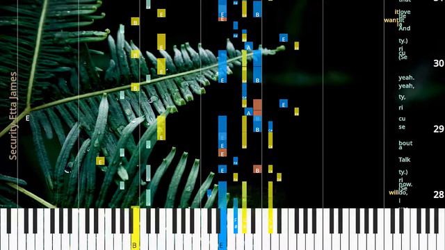 🎹Chord & Lyrics, Security, Etta James, Synthesia Piano смотреть онлайн