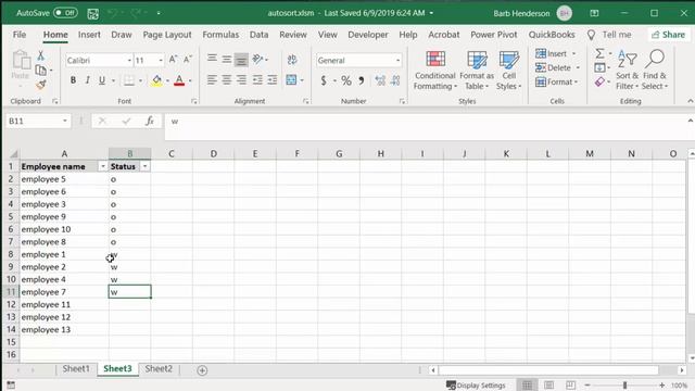Automatically Sort Employees for Availability includes the VBA code смотреть онлайн