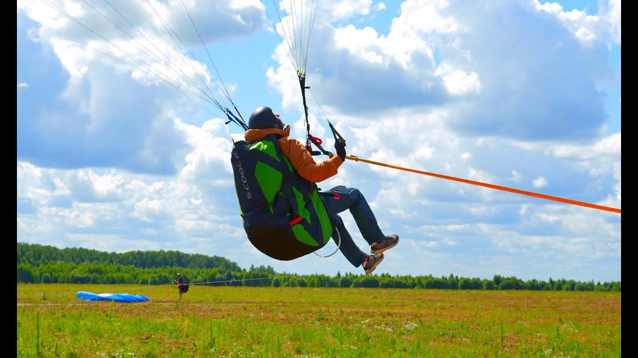 Полеты на парапланах в Малино 3 пилота смотреть онлайн