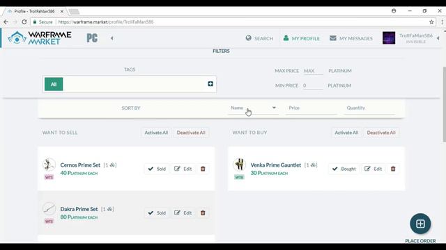 COMO USAR LA WARFRAME MARKET ACTUALIZADA!!!! смотреть онлайн