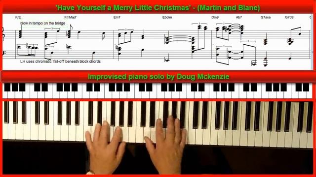 'Have Yourself a Merry Little Christmas' - Jazz piano Tutorial смотреть онлайн