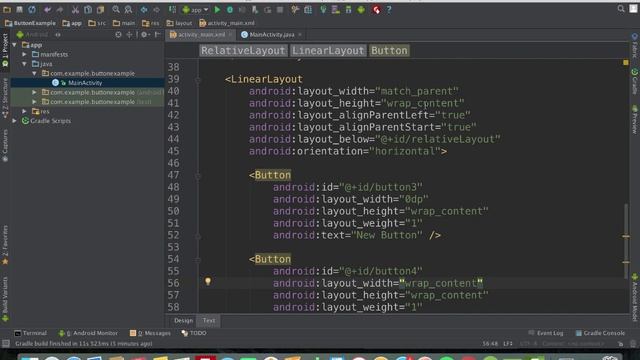 Android button alignment tutorial смотреть онлайн