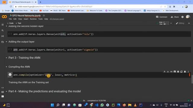 ADDING INPUT, HIDDEN AND OUTPUT LAYER | TRAINING THE NEURAL NETWORK | DEEP LEARNING - PART 5 ?️? смотреть онлайн