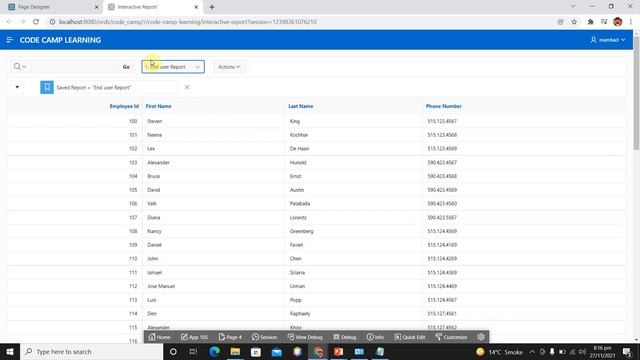 11.Interactive Reports in oracle APEX 21.2 смотреть онлайн